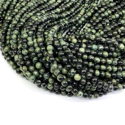 CJP183 Kambaba Jasper Beads Smooth Round 4mm 15" Strand