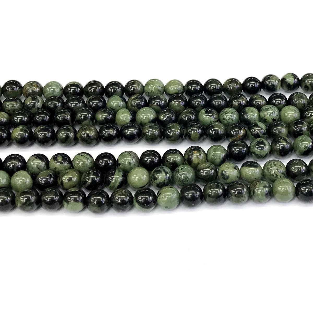 CJP184 Kambaba Jasper Beads Smooth Round 6mm 15" Strand