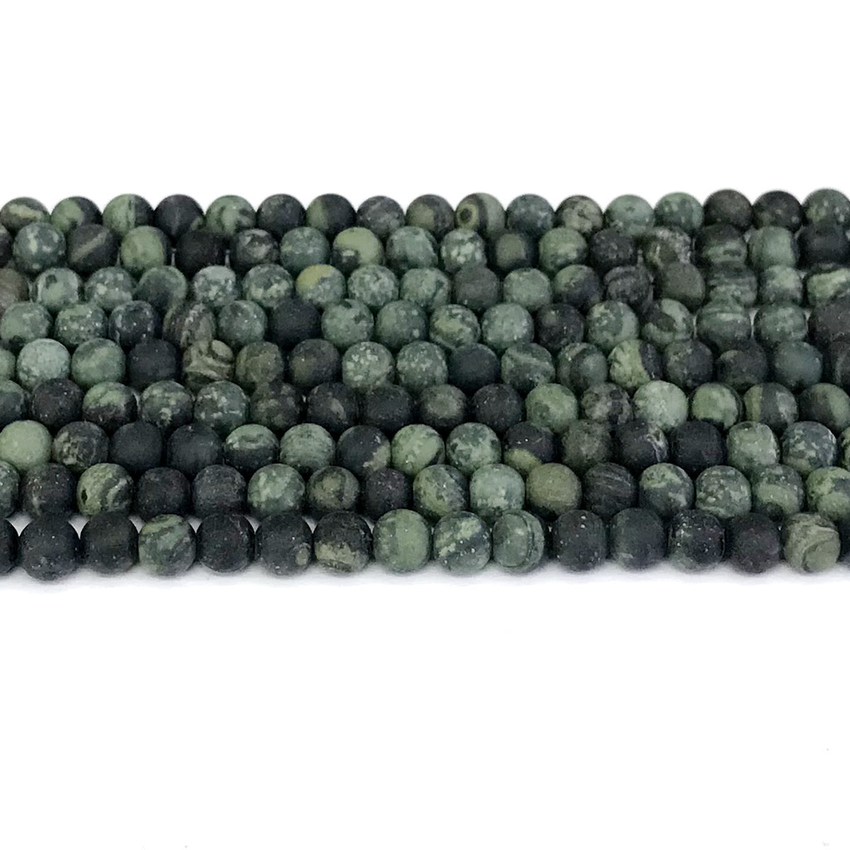 CJP296 Kambaba Jasper Beads Matte Round 4mm 15" Strand