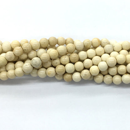 CJP66 River Stone Jasper Beads Smooth Round 6mm 15.5" Strand