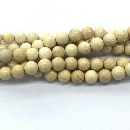 CJP68 River Stone Jasper Beads Smooth Round 10mm 15.5" Strand