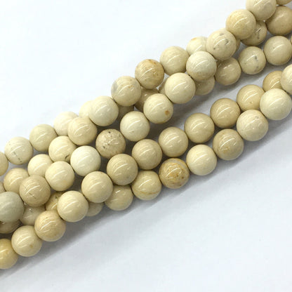 CJP68 River Stone Jasper Beads Smooth Round 10mm 15.5" Strand