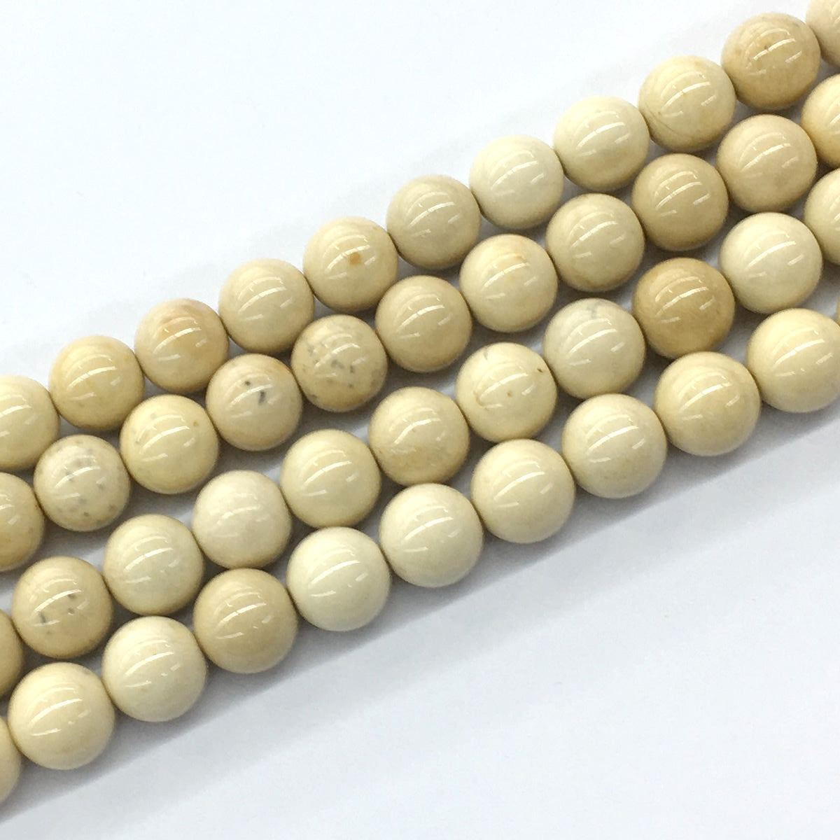 CJP69 River Stone Jasper Beads Smooth Round 12mm 15.5" Strand