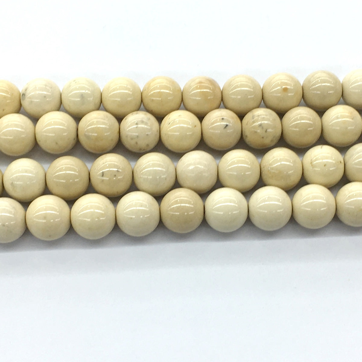 CJP69 River Stone Jasper Beads Smooth Round 12mm 15.5" Strand