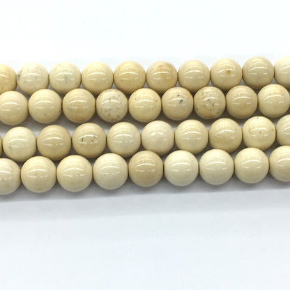 CJP69 River Stone Jasper Beads Smooth Round 12mm 15.5" Strand