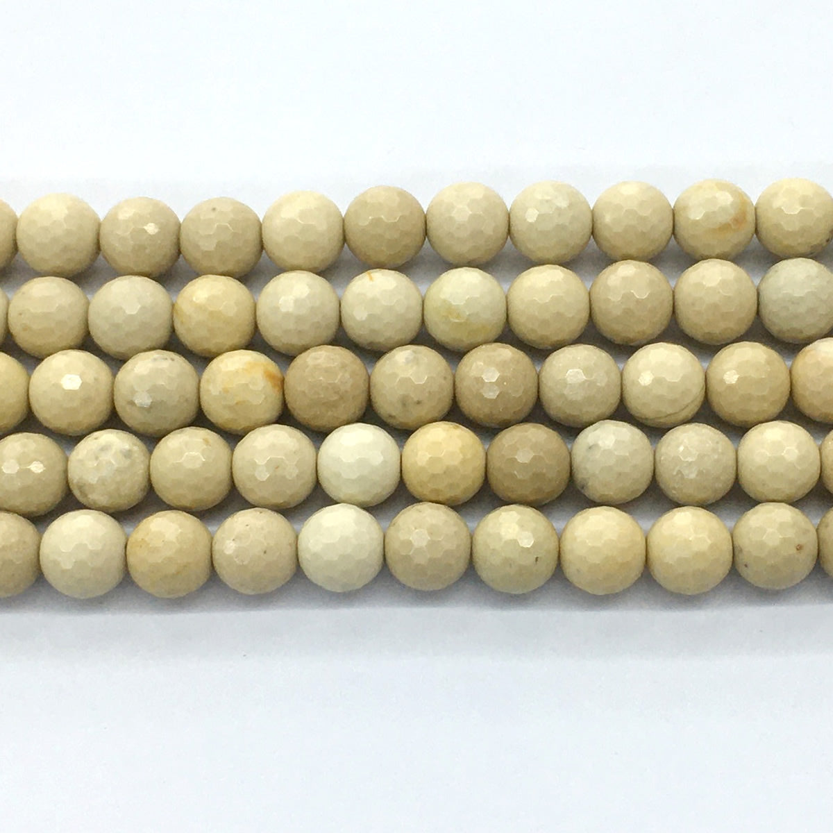 CJP75 River Stone Jasper Beads Faceted Round 10mm 15.5" Strand