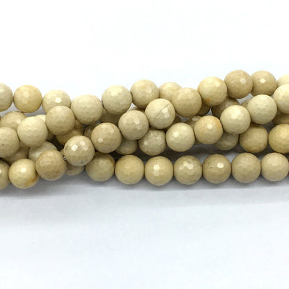 CJP75 River Stone Jasper Beads Faceted Round 10mm 15.5" Strand