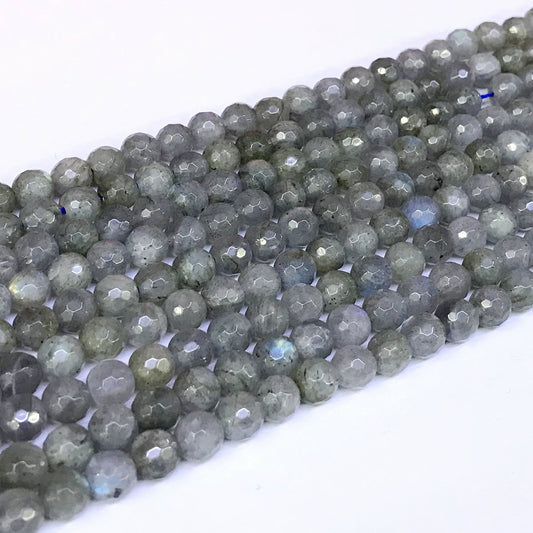 CLB02 Labradorite Gemstone Beads Faceted Round 6mm 15" Strand