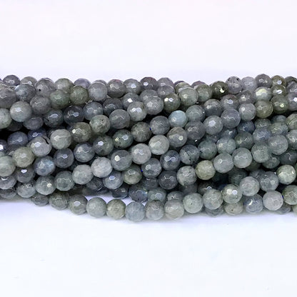 CLB02 Labradorite Gemstone Beads Faceted Round 6mm 15" Strand