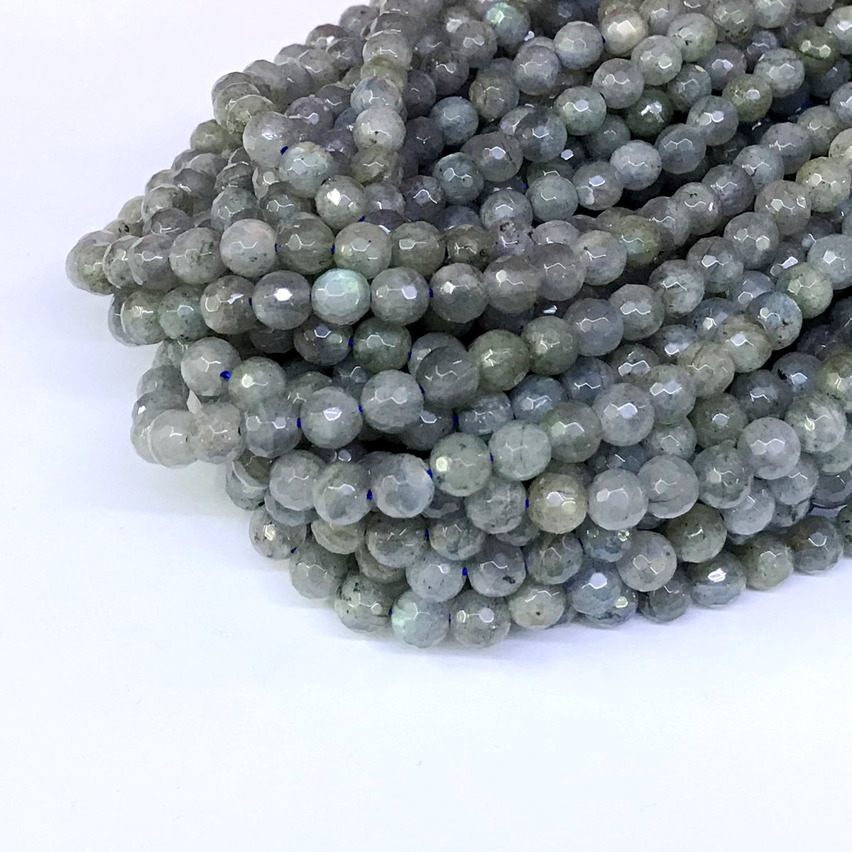 CLB02 Labradorite Gemstone Beads Faceted Round 6mm 15" Strand