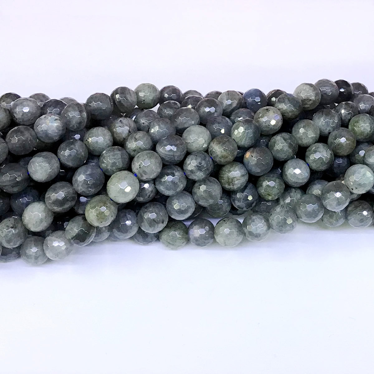 CLB03 Labradorite Gemstone Beads Faceted Round 8mm 15" Strand