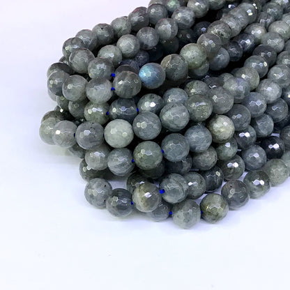 CLB03 Labradorite Gemstone Beads Faceted Round 8mm 15" Strand