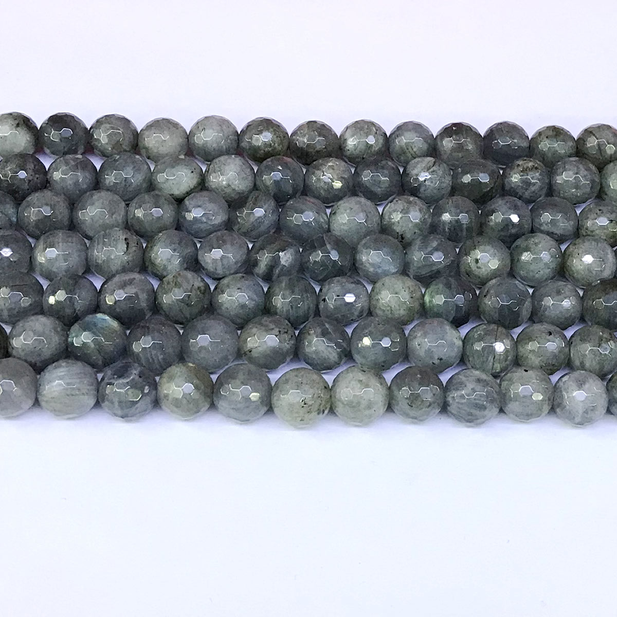 CLB04 Labradorite Gemstone Beads Faceted Round 10mm 15" Strand