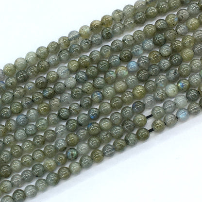 CLB06 Labradorite Gemstone Beads Smooth Round 4mm 15.5" Strand