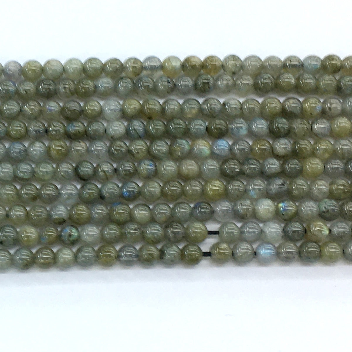 CLB06 Labradorite Gemstone Beads Smooth Round 4mm 15.5" Strand