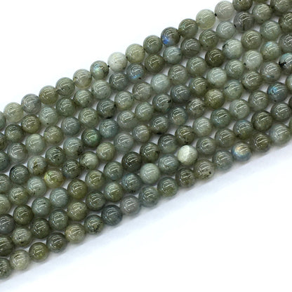 CLB07 Labradorite Gemstone Beads Smooth Round 6mm 15.5" Strand