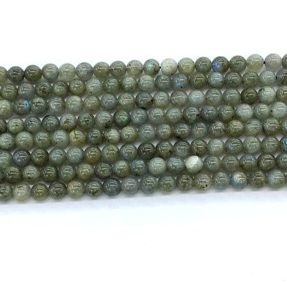 CLB07 Labradorite Gemstone Beads Smooth Round 6mm 15.5" Strand