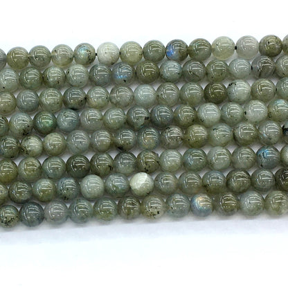 CLB08 Labradorite Gemstone Beads Smooth Round 8mm 15.5" Strand