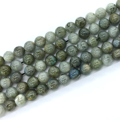 CLB09 Labradorite Gemstone Beads Smooth Round 10mm 15.5" Strand