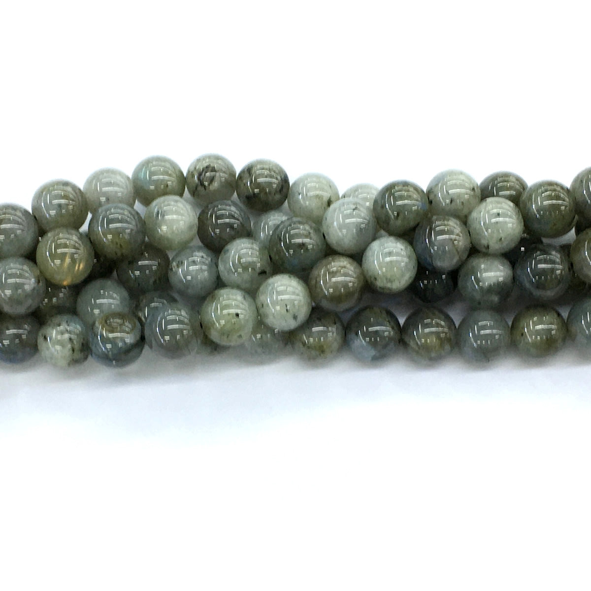 CLB09 Labradorite Gemstone Beads Smooth Round 10mm 15.5" Strand