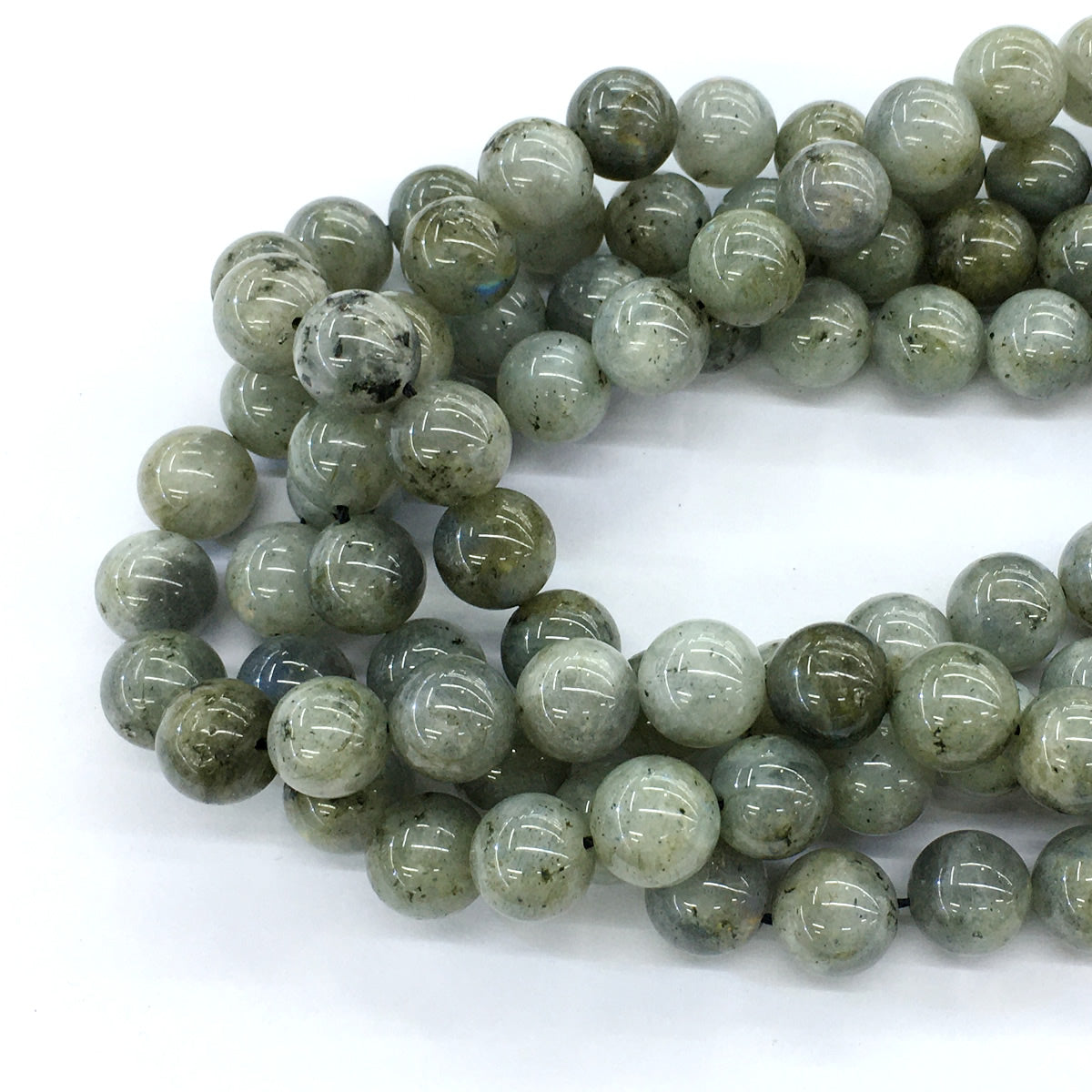 CLB10 Labradorite Gemstone Beads Smooth Round 12mm 15.5" Strand