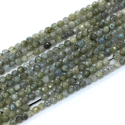 CLB15 Labradorite Gemstone Beads Faceted Round 4mm 15.5" Strand