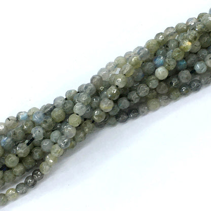 CLB15 Labradorite Gemstone Beads Faceted Round 4mm 15.5" Strand