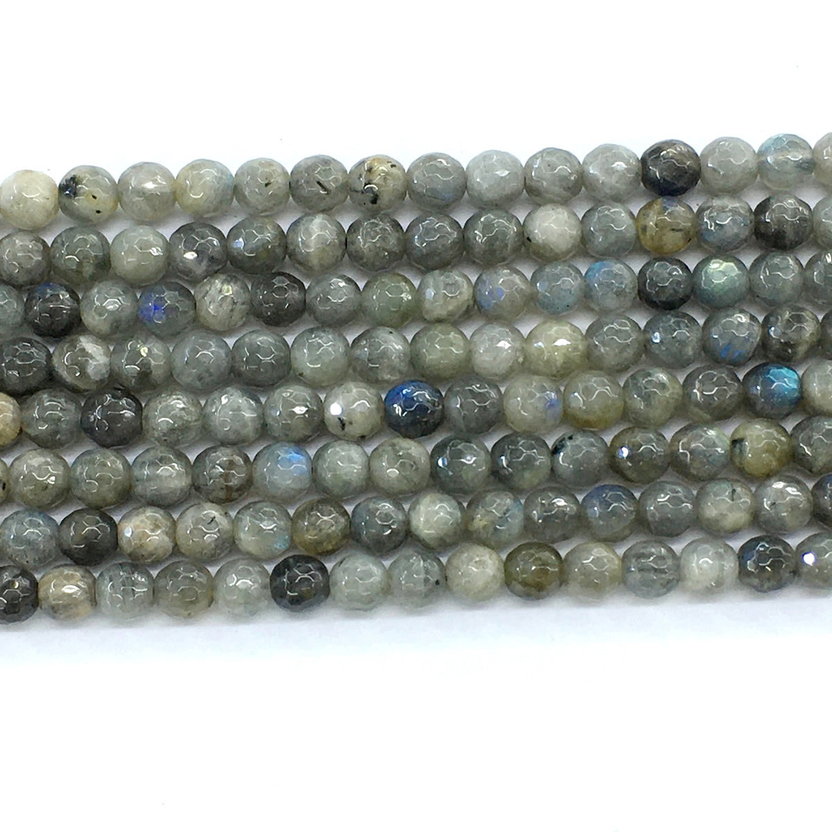 CLB16 Labradorite Gemstone Beads Faceted Round 6mm 15.5" Strand