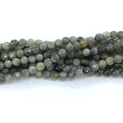 CLB16 Labradorite Gemstone Beads Faceted Round 6mm 15.5" Strand