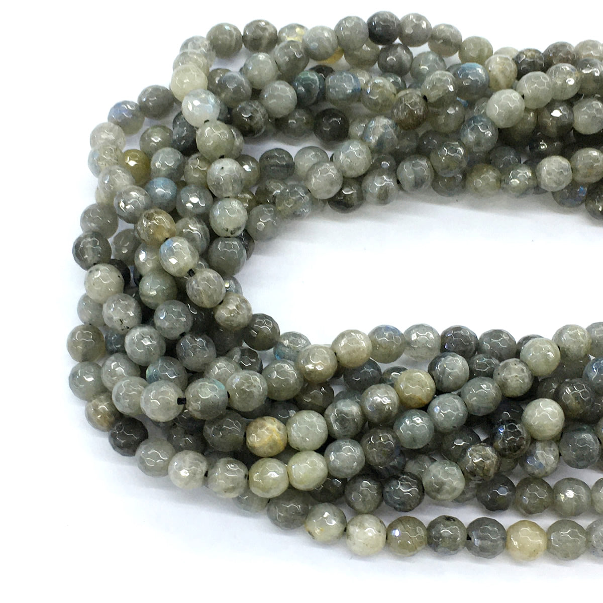 CLB16 Labradorite Gemstone Beads Faceted Round 6mm 15.5" Strand