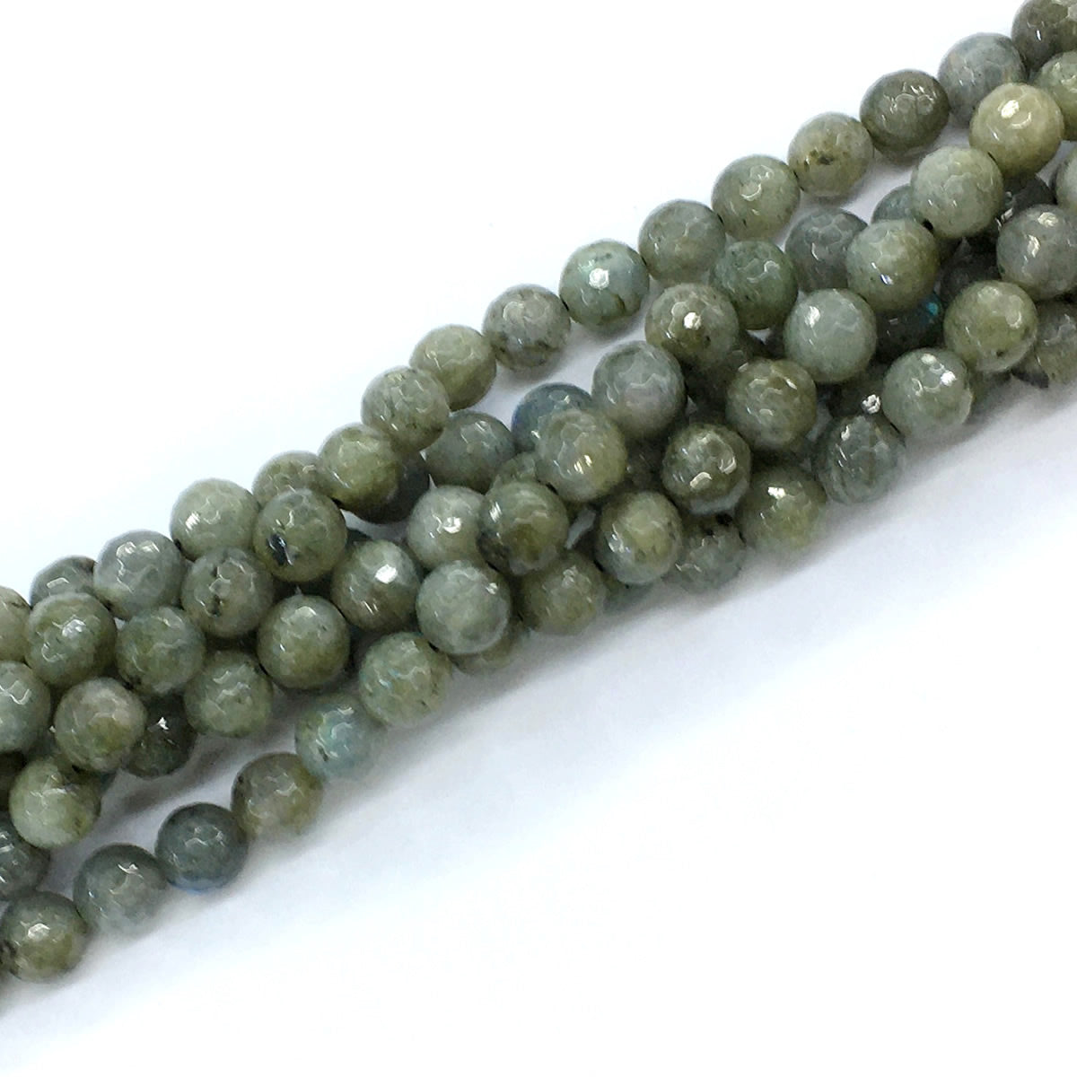 CLB17 Labradorite Gemstone Beads Faceted Round 8mm 15.5" Strand