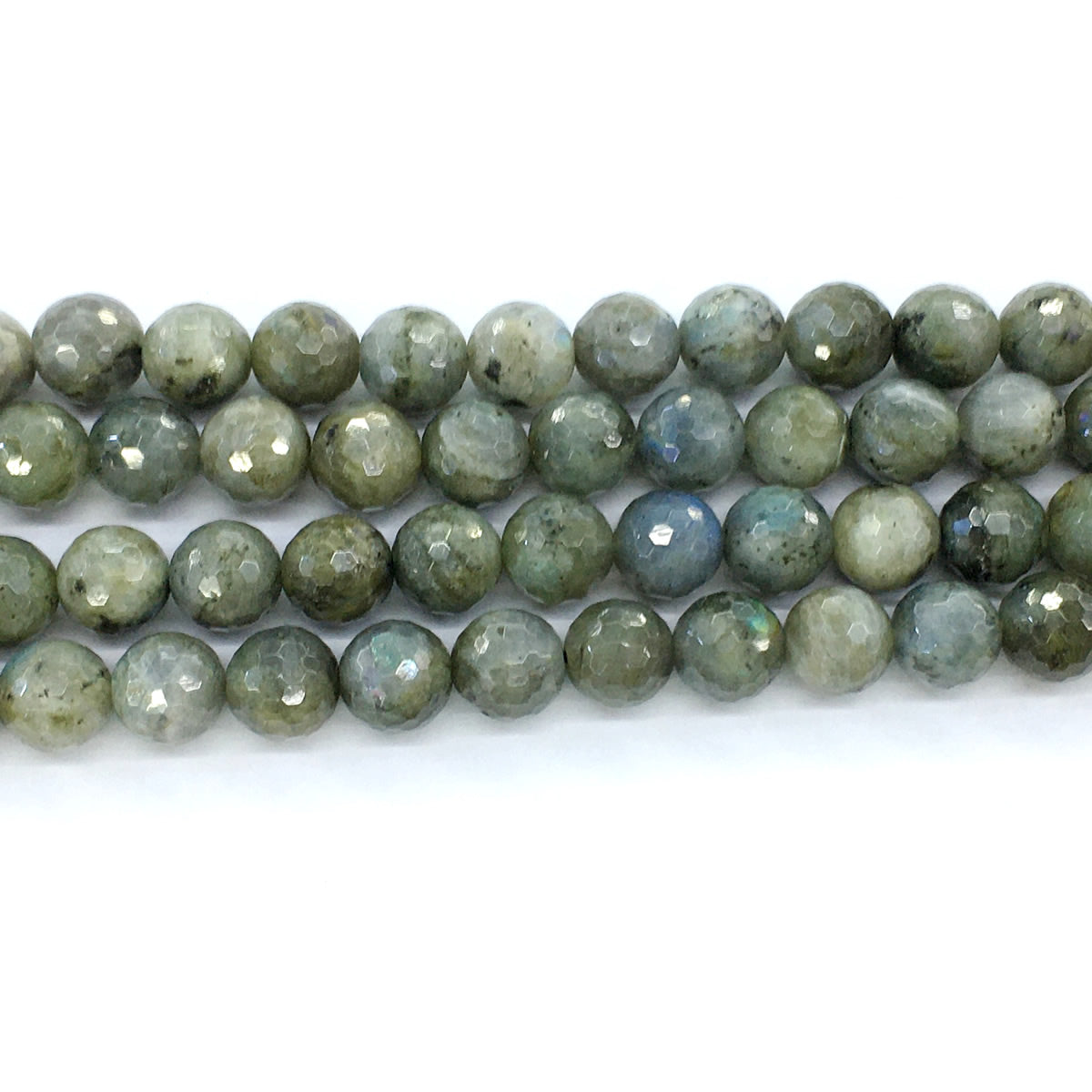 CLB19 Labradorite Gemstone Beads Faceted Round 12mm 15.5" Strand