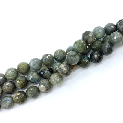 CLB19 Labradorite Gemstone Beads Faceted Round 12mm 15.5" Strand