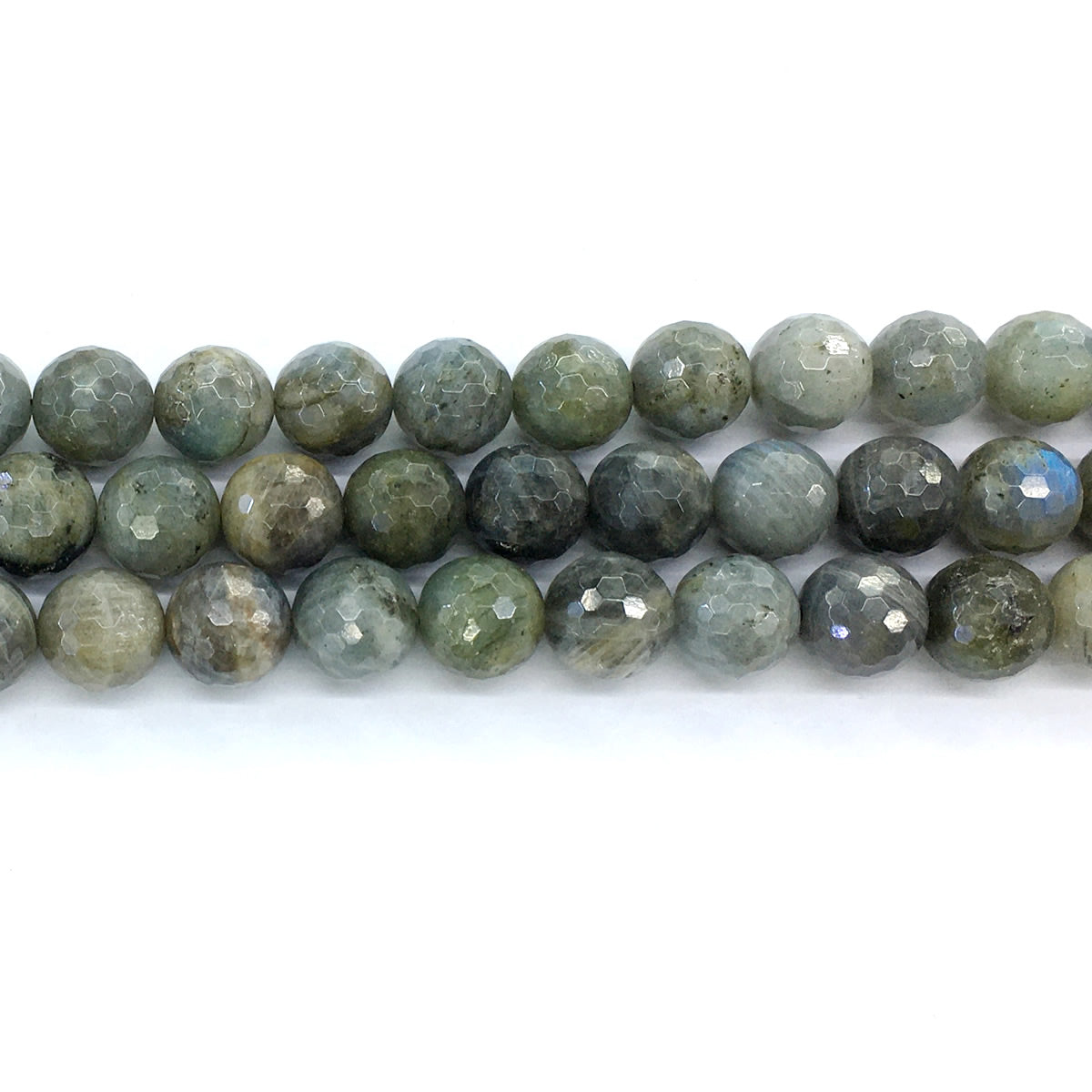 CLB20 Labradorite Gemstone Beads Faceted Round 14mm 15.5" Strand