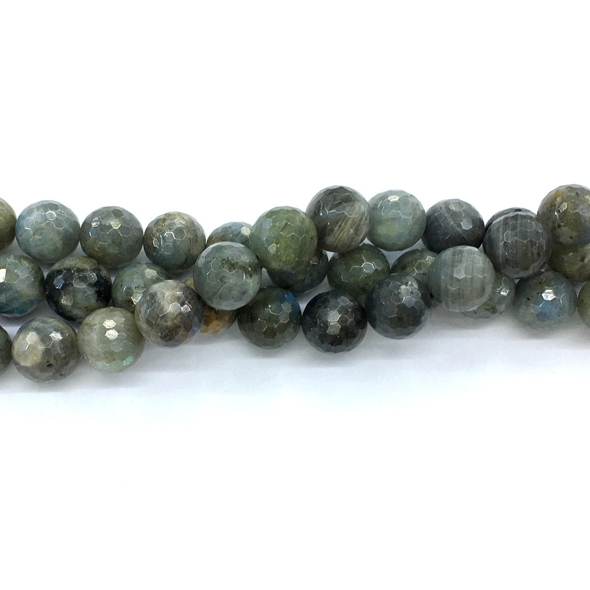 CLB20 Labradorite Gemstone Beads Faceted Round 14mm 15.5" Strand