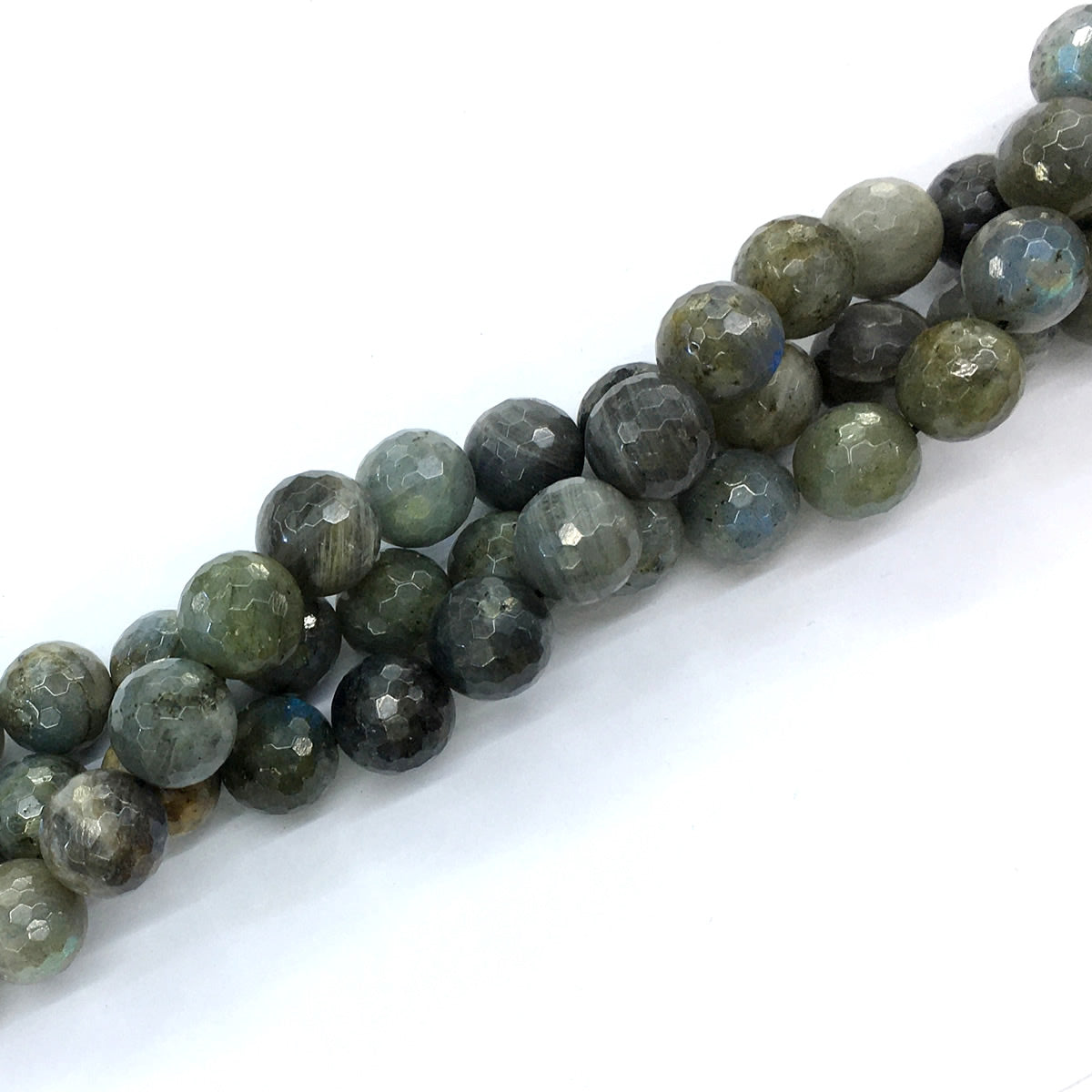 CLB20 Labradorite Gemstone Beads Faceted Round 14mm 15.5" Strand