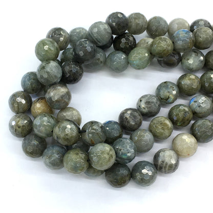 CLB20 Labradorite Gemstone Beads Faceted Round 14mm 15.5" Strand