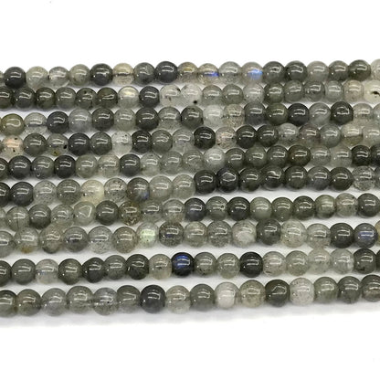 CLB40 Labradorite Gemstone Beads Smooth Round 4mm 15.5" Strand