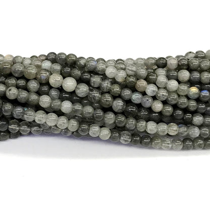 CLB40 Labradorite Gemstone Beads Smooth Round 4mm 15.5" Strand