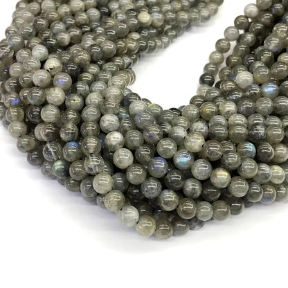 CLB41 Labradorite Gemstone Beads Smooth Round 6mm 15.5" Strand