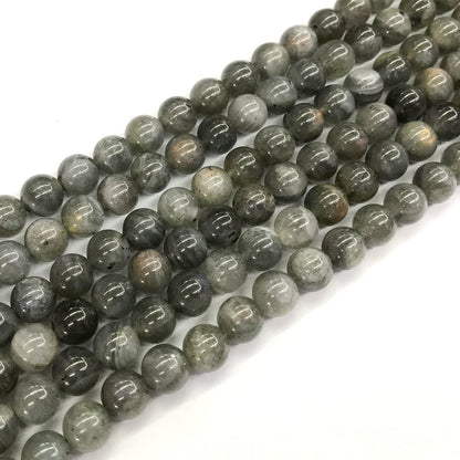 CLB42 Labradorite Gemstone Beads Smooth Round 8mm 15.5" Strand