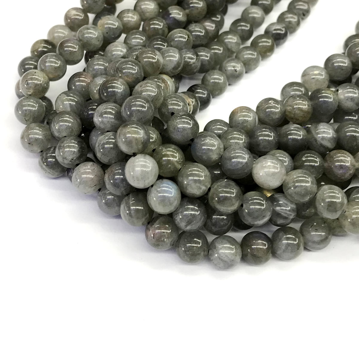 CLB42 Labradorite Gemstone Beads Smooth Round 8mm 15.5" Strand