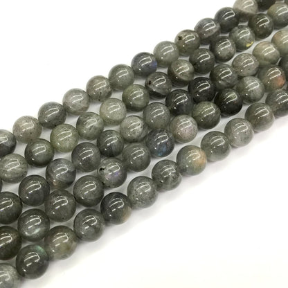 CLB43 Labradorite Gemstone Beads Smooth Round 10mm 15.5" Strand