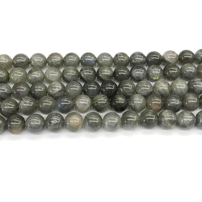 CLB43 Labradorite Gemstone Beads Smooth Round 10mm 15.5" Strand