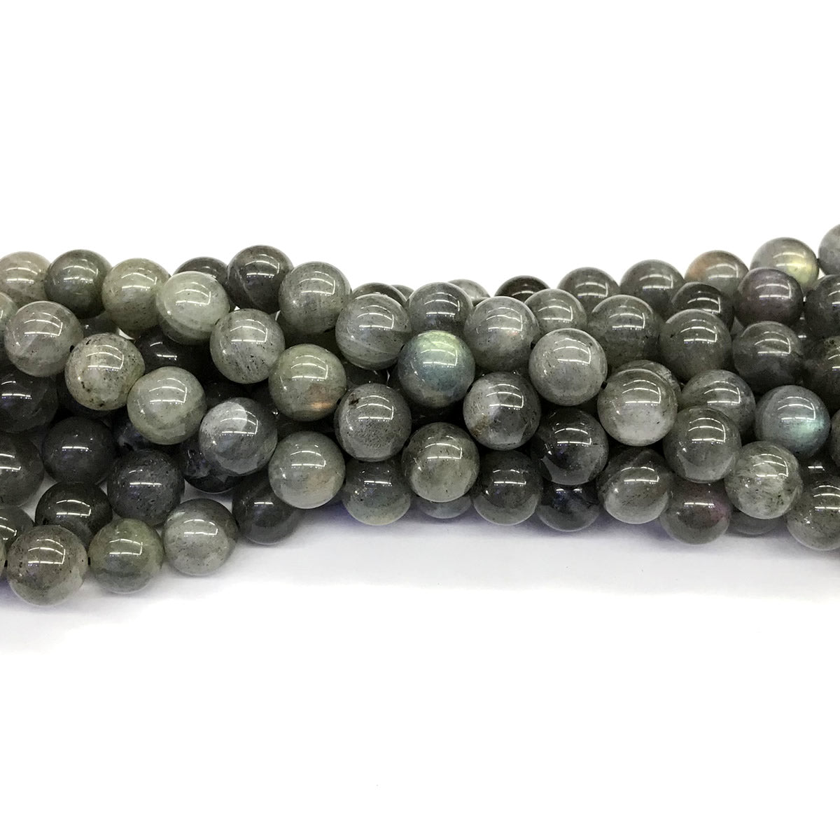 CLB43 Labradorite Gemstone Beads Smooth Round 10mm 15.5" Strand