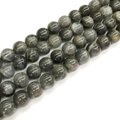 CLB44 Labradorite Gemstone Beads Smooth Round 12mm 15.5" Strand