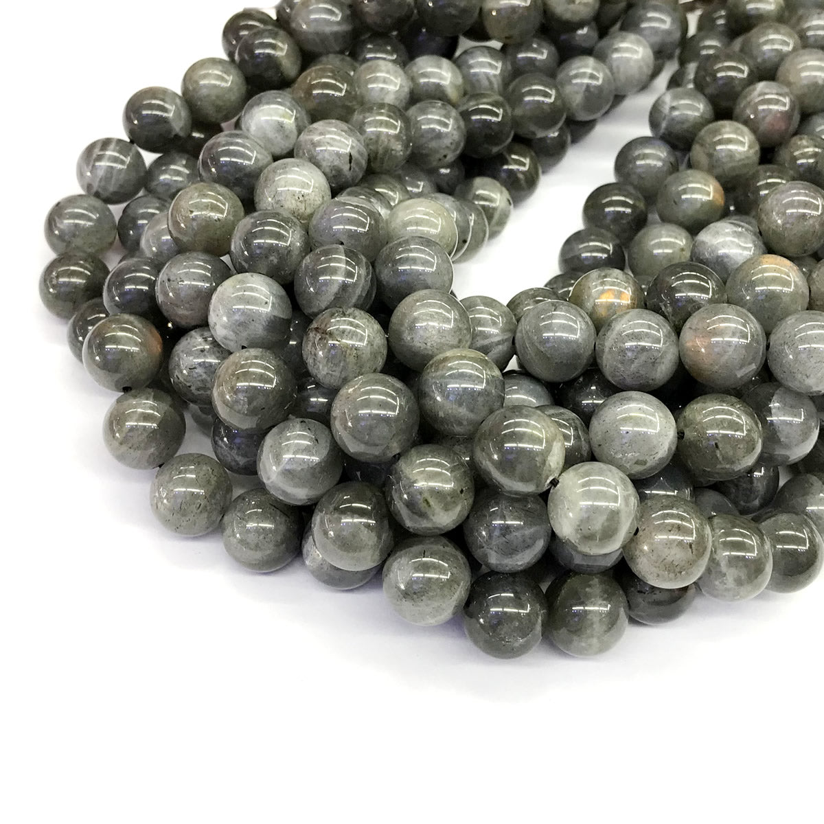 CLB44 Labradorite Gemstone Beads Smooth Round 12mm 15.5" Strand