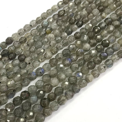 CLB48 Labradorite Gemstone Beads Faceted Round 4mm 15.5" Strand