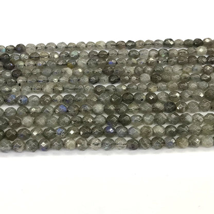 CLB48 Labradorite Gemstone Beads Faceted Round 4mm 15.5" Strand