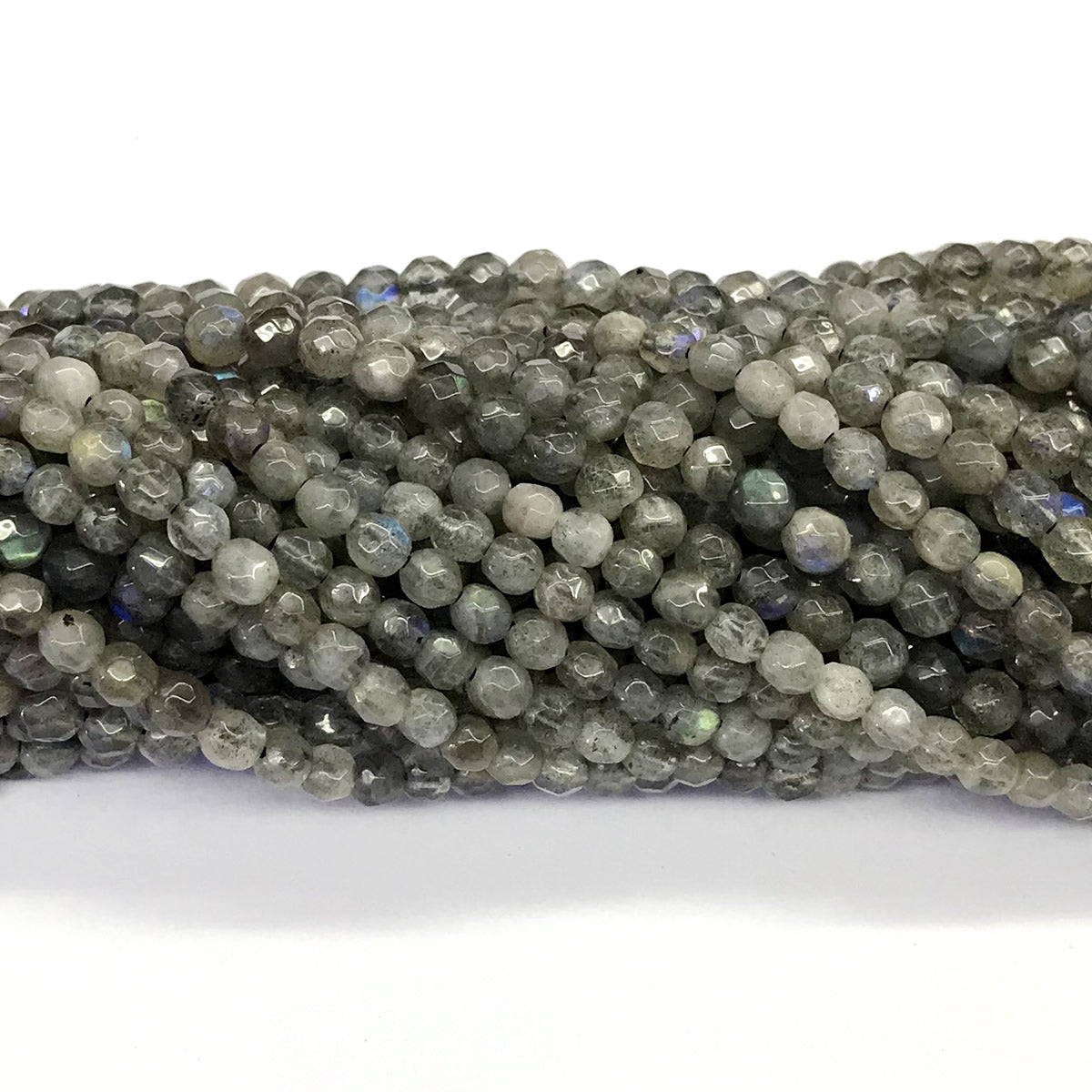 CLB48 Labradorite Gemstone Beads Faceted Round 4mm 15.5" Strand